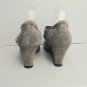 antia Shoes Gray Leather Detail Slip On Wedge Heels Size 9M