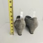 antia Shoes Gray Leather Detail Slip On Wedge Heels Size 9M