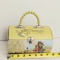 Vintage J & P Coats Spool Shaped Metal Sewing Tin Use As A Fun Purse