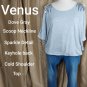 Venus Gray Sparkle Detail Cold Shoulder Knit Top Size L