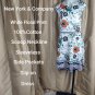 New York & Company White Floral Print Cotton Side Pockets Slip On Dress Size L