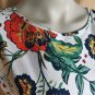New York & Company White Floral Print Cotton Side Pockets Slip On Dress Size L