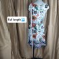New York & Company White Floral Print Cotton Side Pockets Slip On Dress Size L