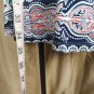 New York & Company White Floral Print Cotton Side Pockets Slip On Dress Size L