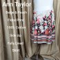 Ann Taylor Beige Floral Print Side Zip Skirt Size 16
