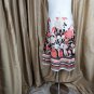 Ann Taylor Beige Floral Print Side Zip Skirt Size 16