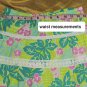 Lilly Pulitzer Tropical Print Tiered Lace Detail Cotton Fully Lined Mini...