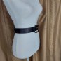 Michael Kors Black Faux Croc Logo Belt Size L