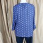 Sonoma Purple & Lavender Floral Print Button Neck Top Size XXL