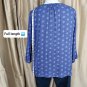 Sonoma Purple & Lavender Floral Print Button Neck Top Size XXL