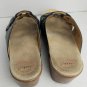 Vintage Dansko Black Detail Leather Cushion Wood Heel Sandals Size 39 8.5