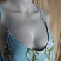 Big Water Blue Sky Blue Floral Cotton Swing Dress Size L