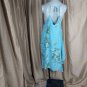 Big Water Blue Sky Blue Floral Cotton Swing Dress Size L