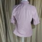 Ann Taylor LOFT Pale Pink V Neckline Stretch Button Down Top Size 8