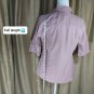 Ann Taylor LOFT Pale Pink V Neckline Stretch Button Down Top Size 8