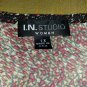 I.N. Studio Layered Wrap Chain Detail Neckline Knoted Waist Top Size 1X