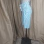 New Directions Blue & Green Striped Cotton Pockets Knee Sleep Shorts Size S