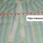 New Directions Blue & Green Striped Cotton Pockets Knee Sleep Shorts Size S