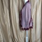 Guinevere Plum Red Ruffled Detail Striped Cotton Hook Closing Cardigan Size L
