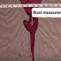 Guinevere Plum Red Ruffled Detail Striped Cotton Hook Closing Cardigan Size L