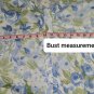 Caribbean Joe White & Blue Floral Print V Tie Neckline 100% Cotton Button...