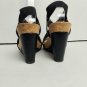 Jessica Simpson black strecth band WedgeHeels size 8M