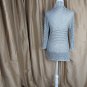 Chico's Size 0 Black & White Knit Cotton Blend Buttonless Cardigan