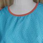 Anthony Richards Blue & Corral Trim Two Tier Maxi Dress Size 18
