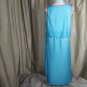 Anthony Richards Blue & Corral Trim Two Tier Maxi Dress Size 18
