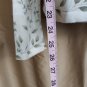 Liz Claiborne Villager White & Leaf Green Floral Print V Neckline Button Down...