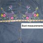 Bobbie Brooks Blue Bird Denim Cotton Button Down Top