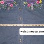 Bobbie Brooks Blue Bird Denim Cotton Button Down Top