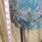 Ann Taylor LOFT Blue & Gray Ruffled Button Neck Sleeveless Dress Size L