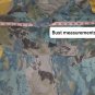 Ann Taylor LOFT Blue & Gray Ruffled Button Neck Sleeveless Dress Size L