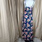 See You Monday Navyblue Floral Faux Wrap Dress Size XL