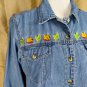 Disney Winnie the Pooh blue Denim Button Down Shirt Size M
