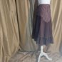 Cache Cache Brown 100% Cotton Pocket Ruffled Hem Skirt  Size 42 ( Us 10)
