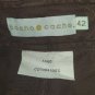 Cache Cache Brown 100% Cotton Pocket Ruffled Hem Skirt  Size 42 ( Us 10)