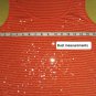 Ann Taylor LOFT Orange Striped Sparkle Front Tank Top Size XS