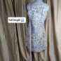 Ann Taylor LOFT 100% Linen yellow & gray print fully lined sleeveless dress...