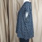 Roman's Black And White Polka-dot Scoop Tie Neckline Top Size 30W