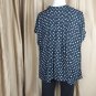 Roman's Black And White Polka-dot Scoop Tie Neckline Top Size 30W
