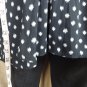 Roman's Black And White Polka-dot Scoop Tie Neckline Top Size 30W