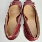 Vintage Nine West Dark Red Detail Buckles Open Toe Heels Size 9M