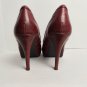 Vintage Nine West Dark Red Detail Buckles Open Toe Heels Size 9M