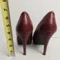 Vintage Nine West Dark Red Detail Buckles Open Toe Heels Size 9M