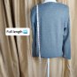 Ralph Lauren Gray Snap Down Cotton Blend Logo Cardigan Size L