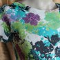 DKNY Girls White & Blue Floral Print Layered Skirt Dress Size L