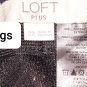 Loft Gray Elastic Waistband A Line Plush Knee Skirt Size 22
