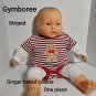 Gymboree Striped Gingerbread Snap Bottom One Piece Size 3-6 Mos.